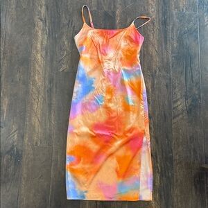 Vibrant Tie-Dye Slip Dress